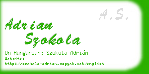 adrian szokola business card